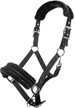 Cavezza in nylon – Glitter – con imbottitura in pile polare 9100 nero pony