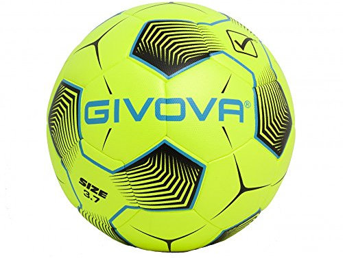 Givova PAL017 Pallone Futsal, Unisex – Adulto, Giallo Fluo/Turchese, 3.7
