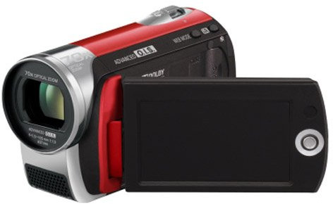 Panasonic SDR-S26 Flash Memory Camcorder With SD Card Slot - Red