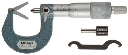 Mitutoyo 114-103 Sonder-Bügelmessschraube ohne Nuten, 25-40 mm