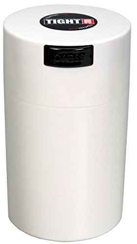 Tightvac 1 oz to 6 ounce - Patented Airtight Container | Multi-use Vacuum Container Works as Smell Proof Containers for Herbs and Dry Goods. White
