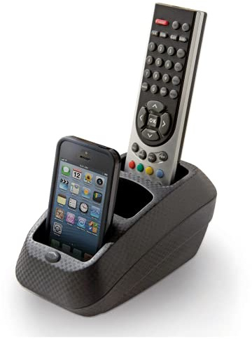 Snips TV-Fernbedienungshalter, Klimaanlagen, Smarthphones, Organizer, rutschfest, Farbe Schwarz, 16,5 x 9,5 x 7 Cm, Made in Italy.