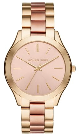 MICHAEL KORS Slim Runway Damklocka, 42 mm, kvartsurverk med tre visare och armband i rostfritt stål