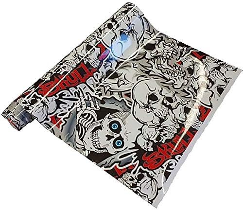 Neoxxim 14€/m2 Premium Autofolie Stickerbomb schwarz Weiss 600 x 152 cm blasenfrei Lackfolie selbstklebend