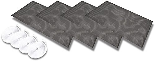 infactory Fliegennetz Fenster: Fliegengitter für Fenster, 130 x 150 cm inkl. Klebeband, 4er (Mückennetz, Mücken-Gitter, Motten)
