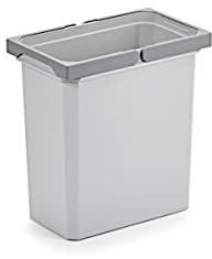 Naber Mülleimer | Modell 8012321 | Volumen 12L | 183 x 302 x 326 mm | Kunststoff Grau