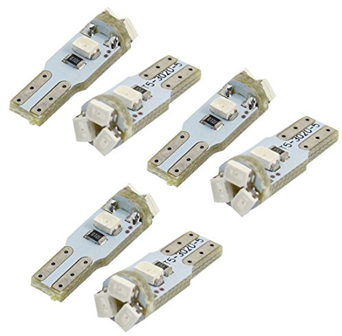 Sourcingmap Blue 5 3020 SMD LED T5 Vehicle Car Internal Lights Lamps Bulbs 6pcs