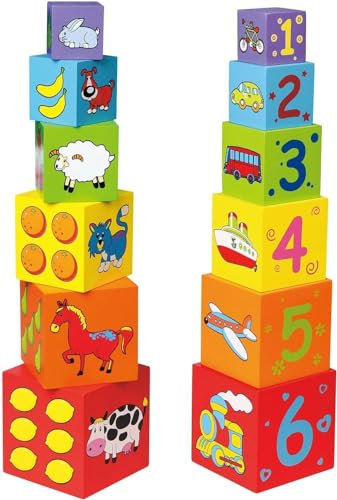 Viga Toys - Steck- und Stapelwürfel