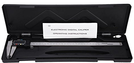 Yosoo Calibro Digitale Professionale 300mm, Calibro a Corsoio Elettronico in Acciaio Inox, LCD Ampio per Misura Esterna Interna Profondità Passo