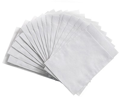 Logbuch-Verlag 100 kleine weiße flache Papiertüten 10,5 x 15 cm Geschenktüte Tischkarte Gastgeschenk Verpackung zum Befüllen Papierbeutel Mitgebsel