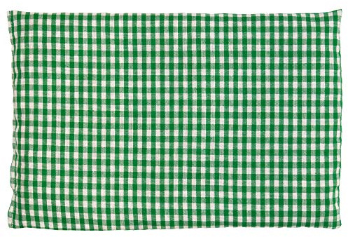 GIRAFFENLAND Leinsamenkissen 30 x 20 cm, grün-weiß - Leinsamen Körnerkissen für Mikrowelle und Backofen - Als Wärmekissen & Kältekissen - 30x20cm