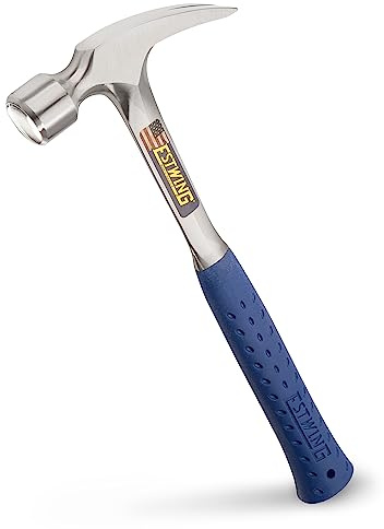 ESTWING Klauenhammer mit Vinylgriff, gerade, Ø30mm 615g, glatte Bahn | Aus einem Stück geschmiedeter Klauenhammer mit 615 g Kopfgewicht – unzerstörbar, stoßgedämpft, Made in USA.