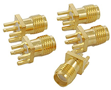 sourcing map PCB Board Mount SMA Female Plug RF Connector/Adapter (Pack of 5) de