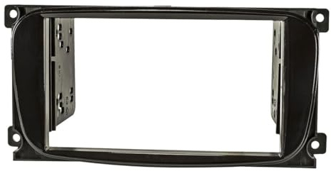 tomzz Audio 2415-089 Doppel DIN Radioblende kompatibel mit Ford C-Max Focus 2 Galaxy Mondeo Piano Lack schwarz