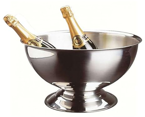 Thekitchenette Seau À Champagne/Grand Format 5-6 Bouteilles Ø 40 CM - INOX