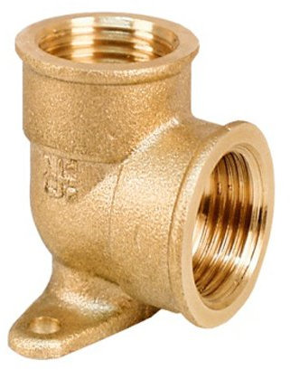 Wall Mounted Brass Elbow Pipe Fitting Connection Back Plate Backplate FxF 1/2