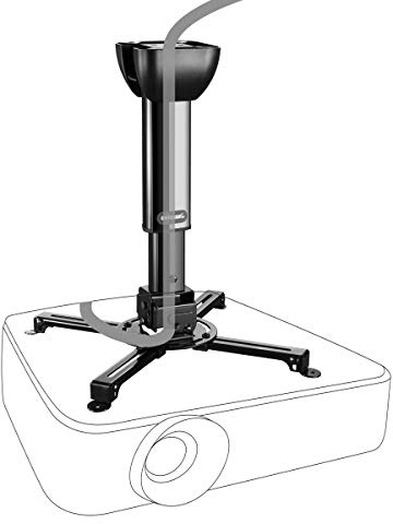 celexon universal projector ceiling mount Multicel 3040Pro black | tiltable, swivelling & height-adjustable projector mount with 30-40 cm ceiling distance incl. cable guide | max. load capacity 15kg