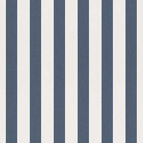 Rasch Tapeten Papiertapete (Child-Friendly) White Blue 10, 05 m x 0, 53 m Bambino XVIII 246049