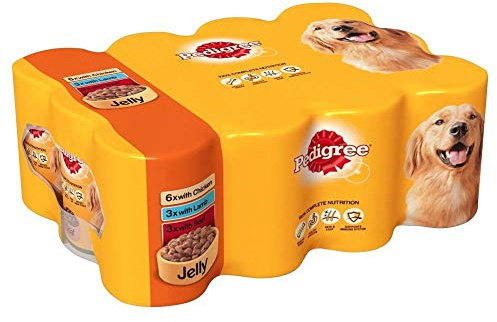 Pedigree Dog Tins Mixed Selection in Jelly, 385 g, Pack of 12