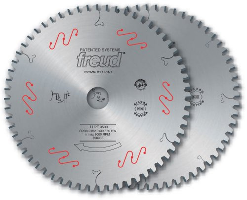 Freud LU2F05: 250mm x 60T Carbide Tipped Blade for Ripping and Crosscutting Wooden and Composite Panels