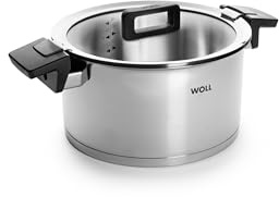Woll Concept Kochtopf mit Deckel - Induktiv -, Ø 24 cm, 13 cm hoch, 5,8l - Geeignet für alle Herdarten, Edelstahl, backofenfest bis zu 200°, silber
