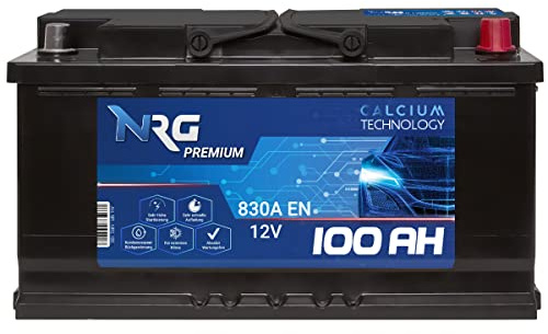 NRG Autobatterie 100Ah 12V Starterbatterie ersetzt 88AH 90AH 92AH 95AH