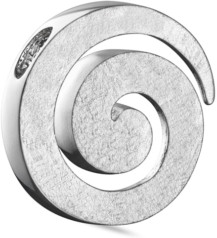 Vinani Anhänger Spirale gebürstet 925 Sterling Silber Damen Ketten ASR-EZ | Spiral-Anhänger aus 925 Sterling Silber mit gebürsteter Oberfläche, nickelfrei, anlaufgeschützt und zeitlos kombinierbar.