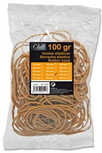 Bismark 152084 - Bolsa con gomas elásticas de 12 cm, 100 gr