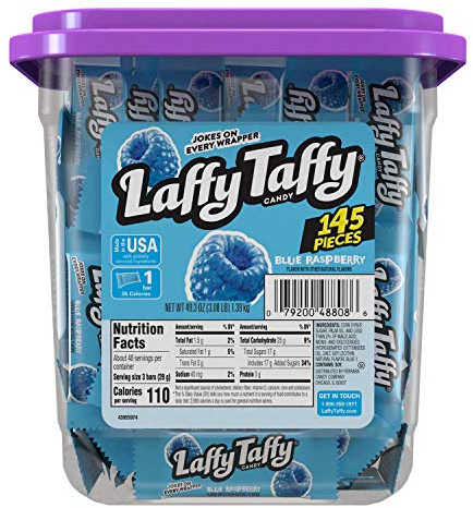 Blaue Himbeere Laffy Taffy Minis (145ct Dose)