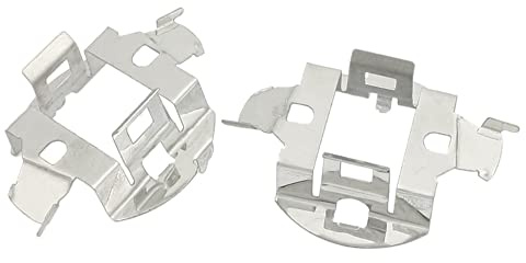 sourcing map H7 Xenon HID Lampenhalter Basis-Adapter Für VW Sagitar 2 Stück | Metall, Weiß, Silber, 4.6x3.2x1.9cm, 8g, Für VW Magotan, H7 Kompatibel, Nicht-OEM