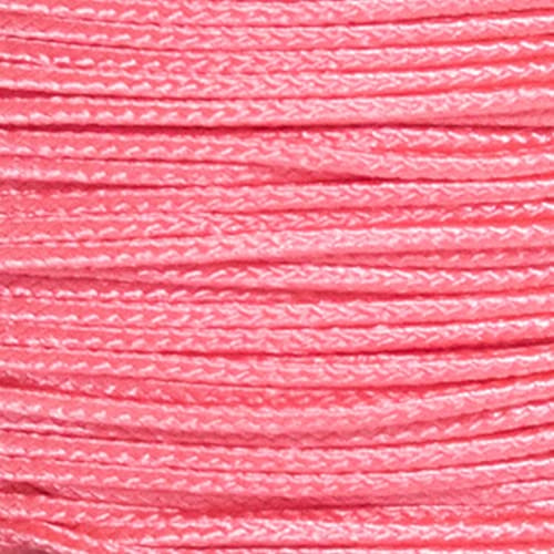 PARACORD Planet Micro Cord 1.18mm Diameter 125 Feet Spool of Braided Cord - Available in a Variety of Colors (Pink)