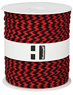 Hummelt® Baumwollseil Baumwollkordel (H) 8mm 20m rot - schwarz auf Rolle