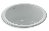 Kohler K-6565-95 Porto Fino Self-Rimming/Undercounter Entertainment Sink, Ice Grey