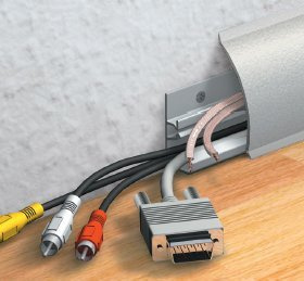 Kabelkanal Sockelleiste/Fußbodenleiste in 6 Dekoren [ALU, 14,4 m] entspricht 6,50 EUR/Meter