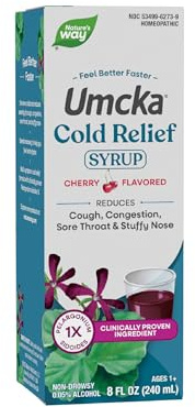 Nature's Way Umcka Cold Relief Syrup, Non-Drowsy Liquid, Cherry, 8 fl oz
