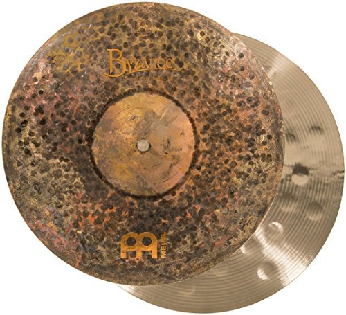 Meinl Cymbals Byzance Extra Dry Hihat Medium 13 Zoll (Video) Schlagzeug Becken (33,02cm) B20 Bronze, Naturbelassenes und Traditionelles Finish (B13EDMH)