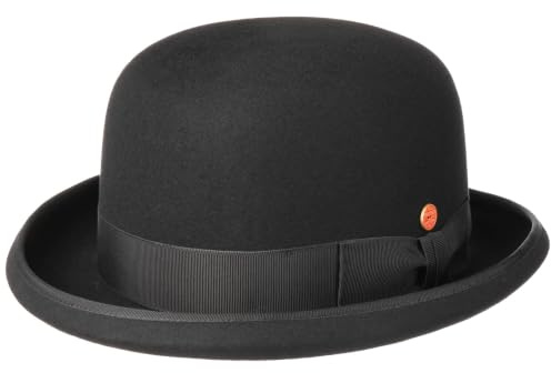 Mayser Viril Melone Bowler Anlasshut Wollfilz Made in EU Herren Winter schwarz 55 cm