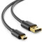 deleyCON 2m Mini USB 2.0 Cavo ad Alta Velocità Cavo di Ricarica Cavo Dati per Telefono Cellulare Smartphone Tablet GPS Microfono - USB A Maschio a Connettore Mini B - Nero