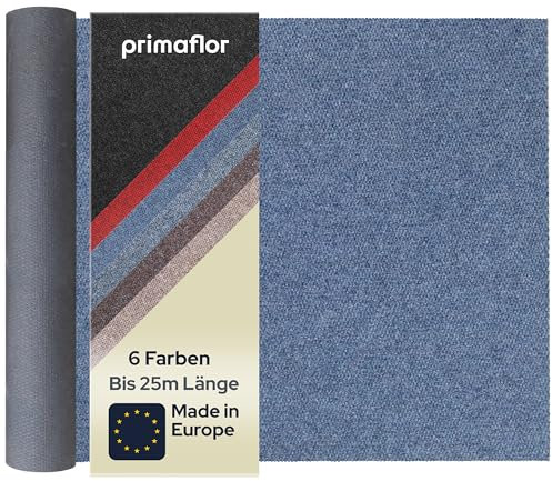Primaflor Sauberlauf - PICOLLO, Blau, 1,00m x 15,00m, Rutschfester Schmutzfangläufer Meterware, Robuster Küchenläufer nach Maß, Zuschneidbarer Teppichläufer, Eingangsmatte für Flur und Windfang