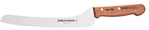Dexter-Russel 9” Scalloped Offset Sandwich Knife – 13390, High-Carbon DEXSTEEL Blade, Hand-Honed Edge, Rosewood Handle – Made in USA, NSF Certified