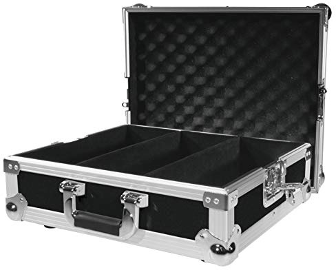 ROADINGER CD-Case Profi schwarz | Professionelles Flightcase für bis zu 100 CDs