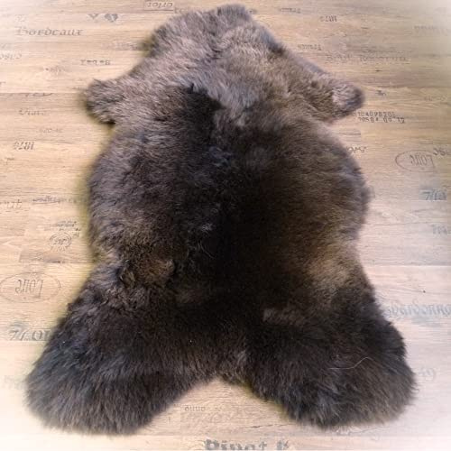 Natur-Fell-Shop MEIWITT® Schaffell Lammfell Echtfell, braun, 110-120 cm