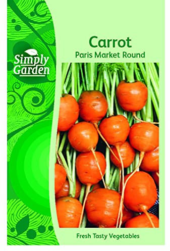Packet of Carrot paris market round vegetable seeds, approximately 550 seeds