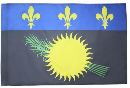 AZ FLAG Drapeau Guadeloupe 150x90 cm Guadeloupéen Polyester 100D Fourreau
