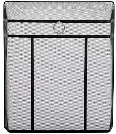 Fire Vida Octon Spark Fire Guard, Metal, Black/Chrome, 28-Inch