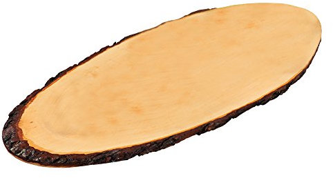 Kesper 61201 Rinden-Servierbrett, Erlenholz, Maße: 40-49 cm x 17 cm, Stärke: 1.5 cm
