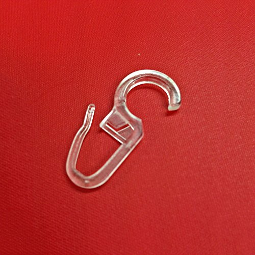 Easy-Shadow – 50 Stück Faltenlegehaken mit 12 mm Öse für Gardinenringe Gardinenhaken 12mm für Stilgarnituren – transparent