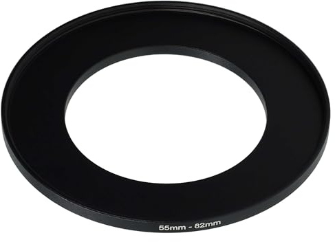 vhbw Step-Up-Ring Adapter 55mm - 82mm für Kamera Objektiv | Filteradapter, Metall Schwarz
