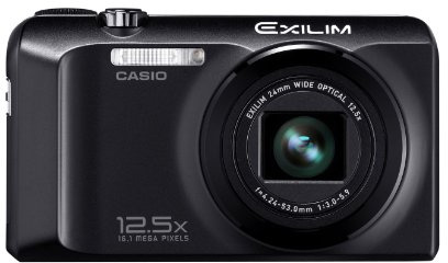 Casio Exilim EX-H30 Digitalkamera (16 Megapixel, 12,5-fach opt. Zoom, 7,6 cm (3 Zoll) Display, Akku für bis zu 1.000 Fotos, bildstabilisiert) schwarz