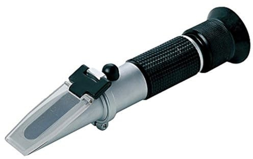neoLab Handrefraktometer für Weinbauern mit Brix, Babo & Oechsle, 0 to 140%, Grau/Schwarz, 190mm Länge x 40mm Breite x 29mm Höhe